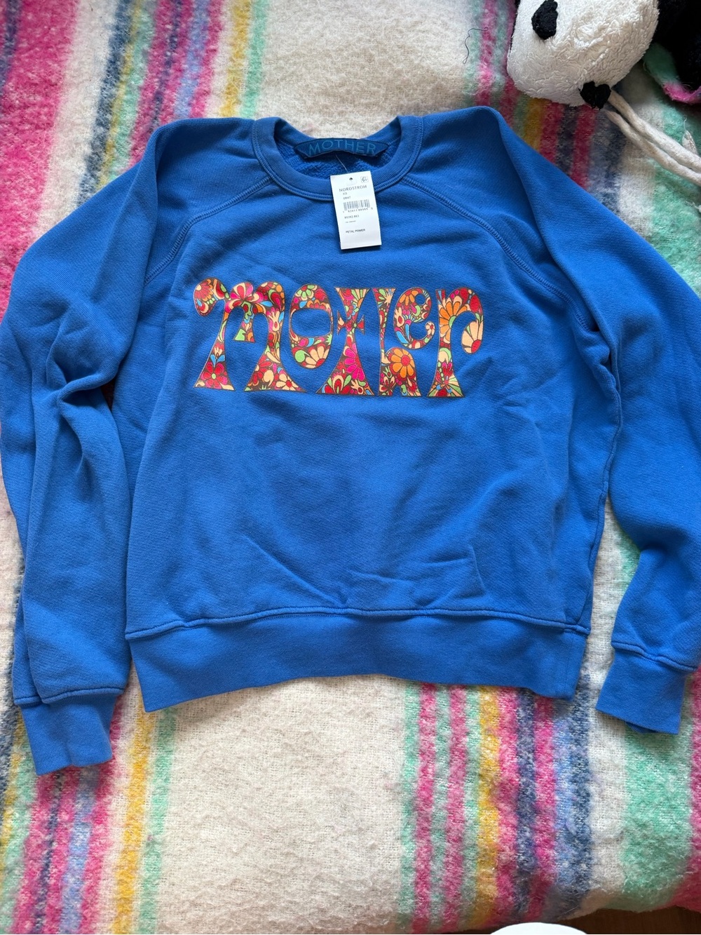 NWT MOTHER Terry Cotton Pullover